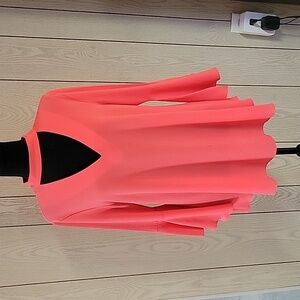 Collared neck flare arm top